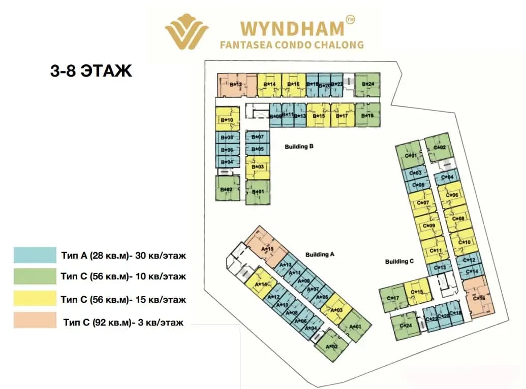 Fantasea Condo Chalong — Floor plans 3