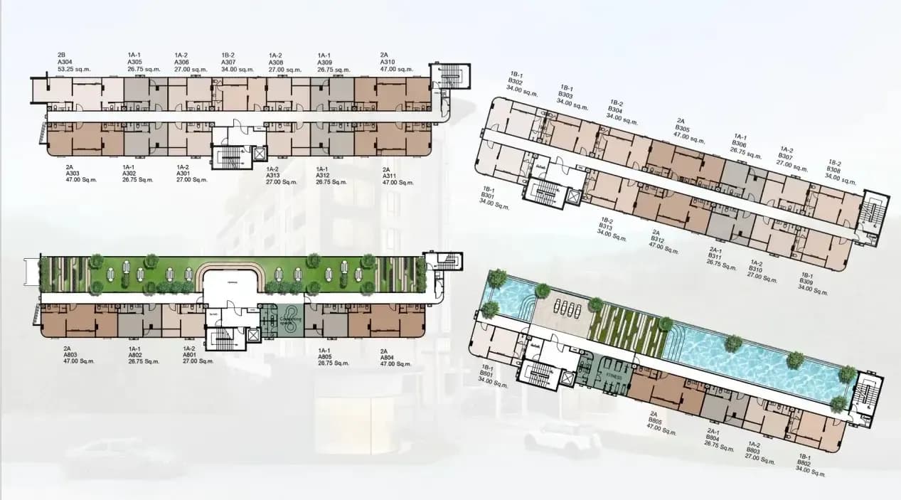Fantasea Condo Kamala — Floor plans 2