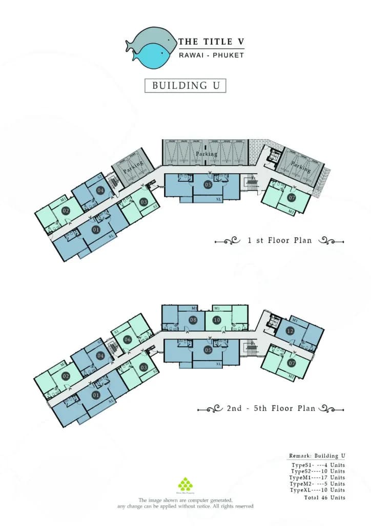 The Title V Rawai — Floor plans 5